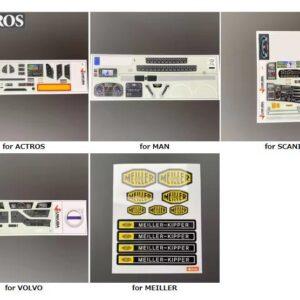 Interior Stickers Universal Center Console Trim for 1/14 Tamiya RC Truck Tipper SCANIA R620 VOLVO 750 ACTROS BENZ 3363 MAN Car - Image 7