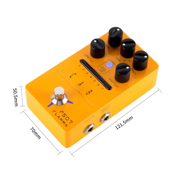 FLAMMA FS07 IR Cabinet Simulation Pedal Cab Simulation Guitar Effects Pedal Impuse Response Loader 7 Presets 11 Factory IR - Image 4
