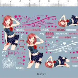 Detail Up 1/24 1/25 Pile lovelive Race Car Model Kit Water Slide Itasha Decal