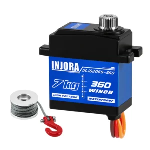 [Servo Winch Set] INJORA INJS2065-360 Waterproof 7KG Winch Servo & Tow Truck Crane Kit for 1/18 TRX4M