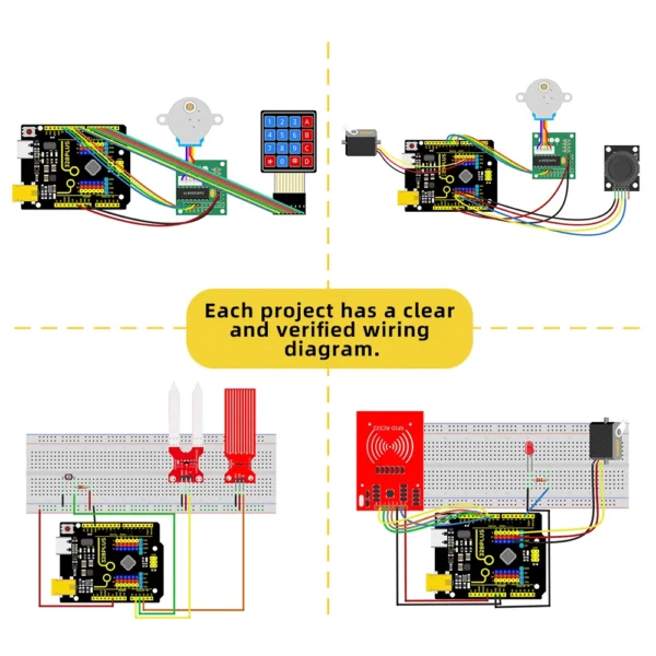Keyestudio UNO R3 40Project Professional Starter Module Kit with Online Tutorial Compatible with Arduino IDE DIY Electronic Kit - Image 4