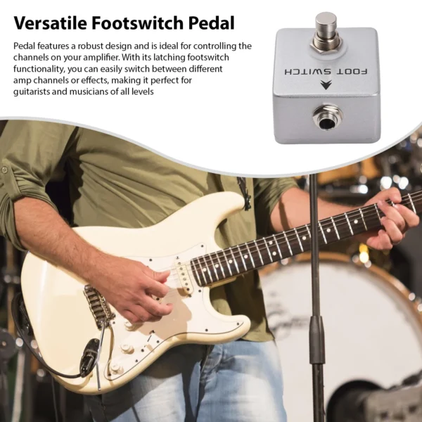 MOSKYAUDIO Footswitch Amp Channel Footswitch Locking and Memory Function Aluminum Alloy 6.35mm Mono Output Latching - Image 5