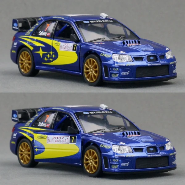 KiNSMART Toy Car Model 1/36 Subaru Impreza WRC Racing Rally Diecast Miniature Pull Back Vehicle Collection Gift For Kid Boy - Image 5