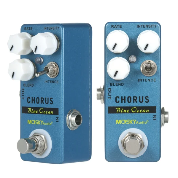 MOSKYaudio Blue Ocean Chorus Guitar Effect Pedal Chorus/True Bypass Rate + Blend + Intensity + Intence Effect Pedal