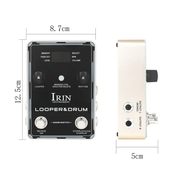 XS-04: IRIN Looper Drum Pedal Electric Guitar Effect Pedal 160 Minutes Recording Time 44.1kHz/24bit Phrase Loop Guitar Accessories - Image 6