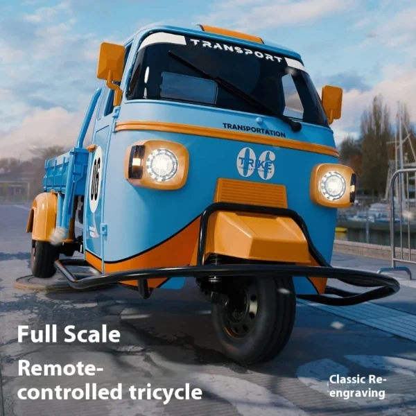 New Arrival 1:10 Piaggio 3-Wheel Remote Control Car Rear-Drive High-Speed Rc Car Full Proportion Remote Model Vehicle