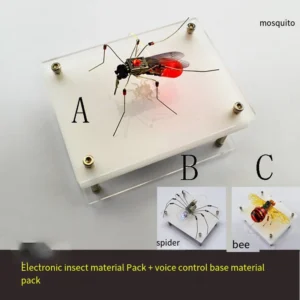 [A voice control] STEAM DIY Robotic Insects Science Invention Electronic Animal for School Competition Non-soldered DIY Kit Stem Toys Robot Animal