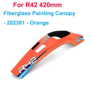 [Orange Canopy] ALZRC DIY R42 FBL KIT RC Helicopter Replacement Parts R42 Fiberglass Painting Canopy Yellow Orange /R42 Tail Belt Tension Ring