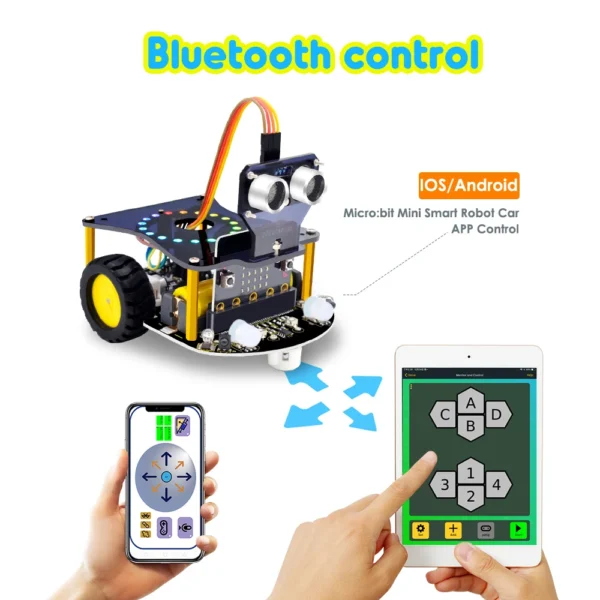 Keyestudio Microbit V2 Robot Car Kit for BBC Microbit V2 Smart Cars for Makecode & Micropython Programming Kids STEM Toys - Image 6