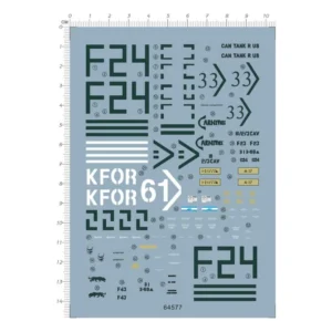 1/35 M1A2 Abrams F2 F4 Operation Iraq Freedom Kosovo KFOR Tank Water Slide Decal
