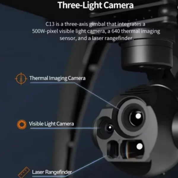 Skydroid C13 AI Tracking 30x Optical Digital Zoom Infrared Thermal Imaging Tri-Light Aerial PTZ Camera - Image 4