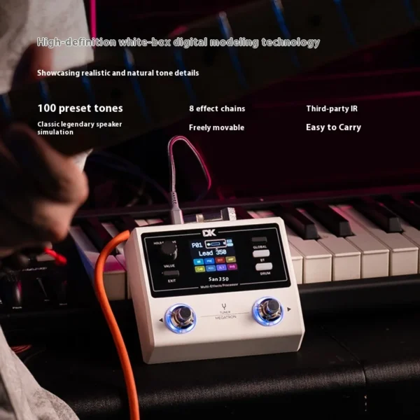 DK iE-350 MEGATRON Electric Guitar Integrated Effect Rechargeable Drum Machine Customized Bluetooth Pocket Digital Effect Devic - Image 5