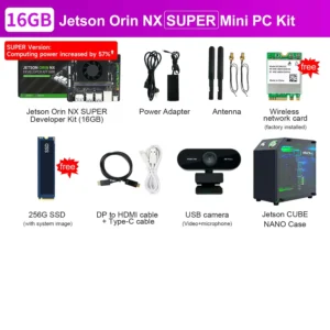 [16GB-MiniPCKit] Jetson Orin NX Developer Kit Super Version with 117/157TOPS Computing Power For Embedded Edge Systems 8GB/16GB RAM Deep Learning