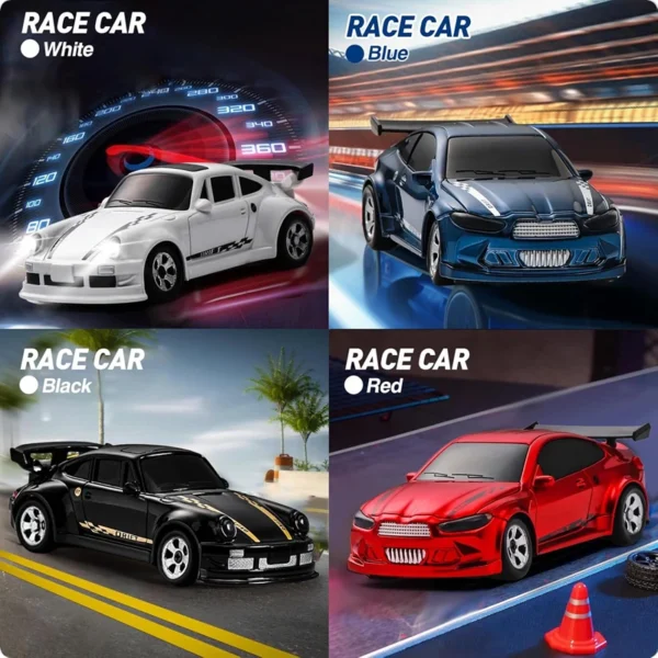 1/64 2.4G High speed Drift Rc Car 4WD Remote Control Car Four Wheel Drive Radio Controlled Mini RTR Racing Model Boy Toy Gift - Image 4