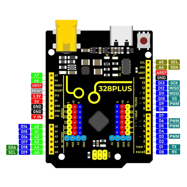 Keyestudio UNO R3 40Project Professional Starter Module Kit with Online Tutorial Compatible with Arduino IDE DIY Electronic Kit - Image 3