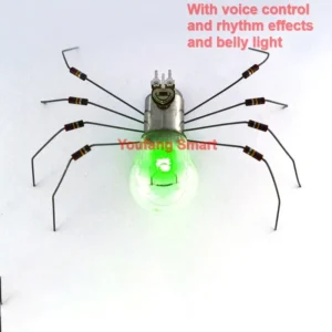 [Voice Rhythm Light] STEAM DIY Robotic Insects Science Invention Electronic Animal for School Competition Non-soldered DIY Kit Stem Toys Robot Animal