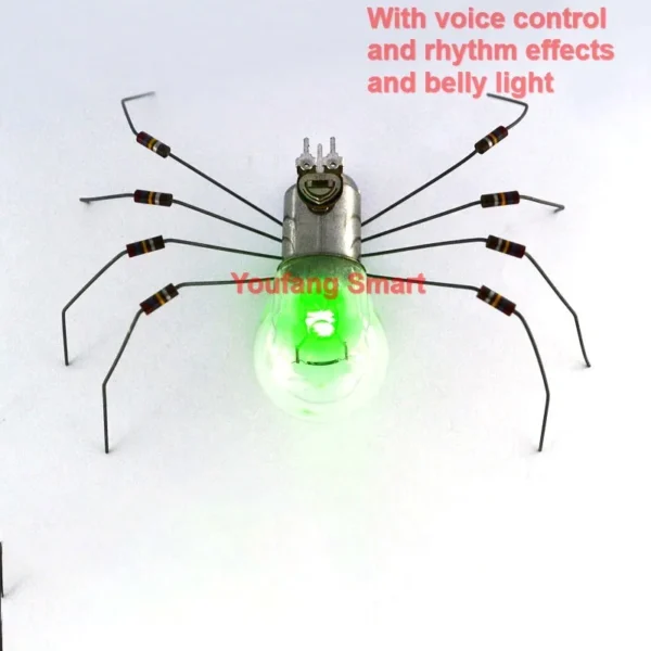 [Voice Rhythm Light] STEAM DIY Robotic Insects Science Invention Electronic Animal for School Competition Non-soldered DIY Kit Stem Toys Robot Animal