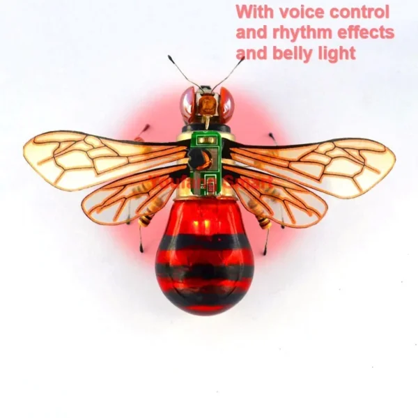 [Voice Rhythm Light] STEAM DIY Robotic Insects Science Invention Electronic Animal for School Competition Non-soldered DIY Kit Stem Toys Robot Animal