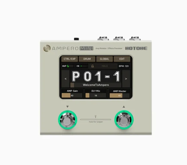 Hotone ampero mini ultra compact amp modeler & effects processor with the dual-core digital signal processing platform