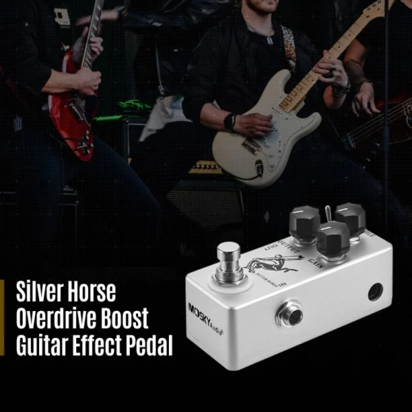 MOSKYAudio Golden Horse Guitar Overdrive Effect Pedal Full Metal Shell True Bypass - Image 5