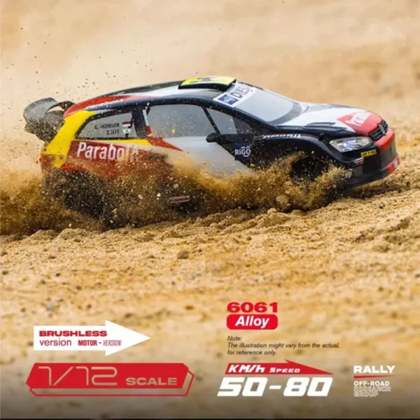 Simulation Of Lello Xts P12 Rally Car 1:12 Professional Rc 2.4g Full Scale Remote Control Four Wheel Drive Off Road Drift Racing - Image 4