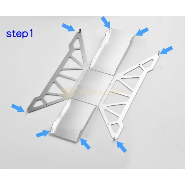 1pcs Stainless Steel One Sided Bridge for 1/18 RC Crawler Traxxas TRX-4M Car Chevrolet K10 Defender Bronco Upgrade Parts - Image 2