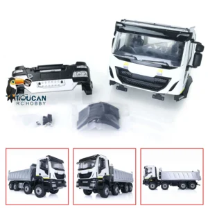 [White] RC Parts Car Cabin Body Shell for 1/14 Scale RC Truck Tamiyaya Tipper Dumper Car Vehicle Model Accessories Toys TH21808-SMT1
