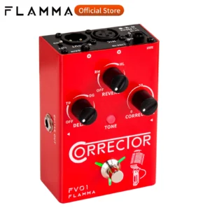 FLAMMA FV01 Vocal Effects Processor Pitch Correction with Delay Reverb Effects for Microphone Amplifier Stompbox Guitar