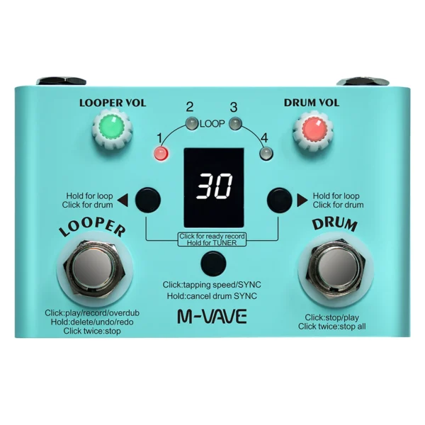 [LOST TEMPO Blue] M-VAVE Multi Effects Pedal Guitar Pedal MK300/Blackbox/Tank-G/Tank-B/TANK-MINI/Cube Baby/LOST TEMPO Electric Guitar Effect Pedal
