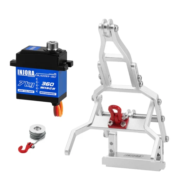 [Complete Set] INJORA INJS2065-360 Waterproof 7KG Winch Servo & Tow Truck Crane Kit for 1/18 TRX4M