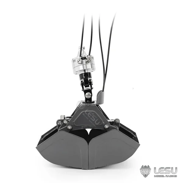 Clamshell Grab Bucket for Tamiya 1/14 RC Truck Unloading Rotating Shell Bucket 1:14 RC Tractor Trailer Excavator LESU DIY Parts - Image 3