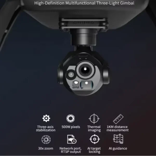 Skydroid C13 AI Tracking 30x Optical Digital Zoom Infrared Thermal Imaging Tri-Light Aerial PTZ Camera - Image 3