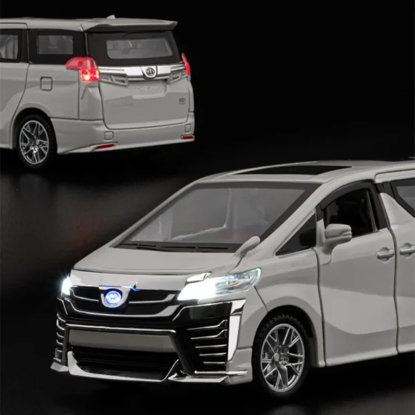 1:32 Toyota VELLFIRE Alphard MPV Alloy Car Model Diecasts Metal Toy Vehicles Car Model Sound and Light High Simulation Kids Gift - Image 3