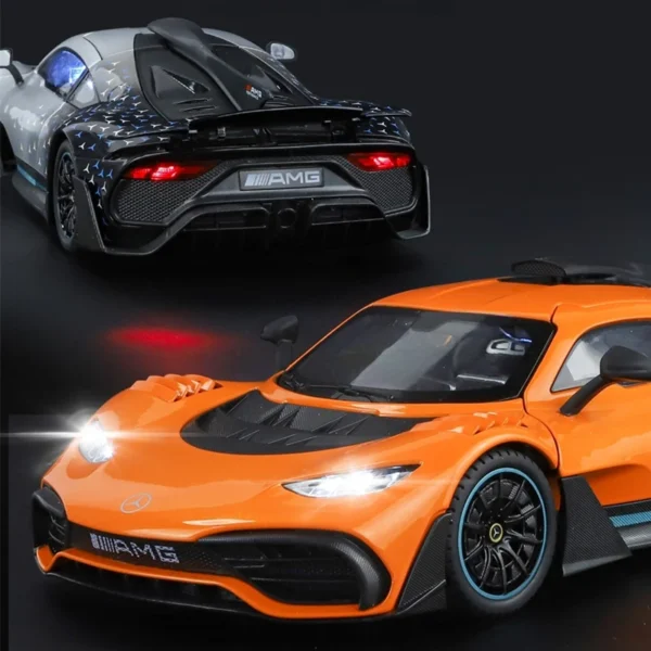 1:18 Benzs One Alloy Sports Car Model Diecasts Metal Concept Racing Vehicles Car Model Sound and Light Simulation Kids Toys Gift - Image 3