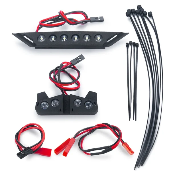 Front-and-Rear-Light: YEAHRUN Front Rear LED Lights Set Spotlight Bar Headlights Taillights DC 3-5v for SLASH 1/10 4x4 2wd VXL XL-5 RC Crawler Car - Image 2