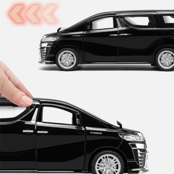 1:32 Toyota VELLFIRE Alphard MPV Alloy Car Model Diecasts Metal Toy Vehicles Car Model Sound and Light High Simulation Kids Gift - Image 6