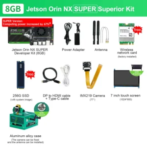 [8GB-SuperiorKit] Jetson Orin NX Developer Kit Super Version with 117/157TOPS Computing Power For Embedded Edge Systems 8GB/16GB RAM Deep Learning