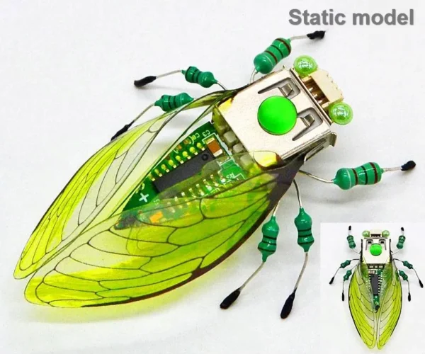 [Cicada static] STEAM DIY Robotic Insects Science Invention Electronic Animal for School Competition Non-soldered DIY Kit Stem Toys Robot Animal