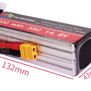 1PCS FLISHRC Lipo Battery 5200mAh 4S 14.8V 35C for 450 EC135 EC145 UH-1 Helicopter