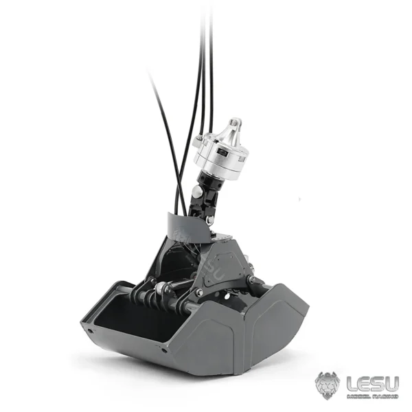 Clamshell Grab Bucket for Tamiya 1/14 RC Truck Unloading Rotating Shell Bucket 1:14 RC Tractor Trailer Excavator LESU DIY Parts - Image 5