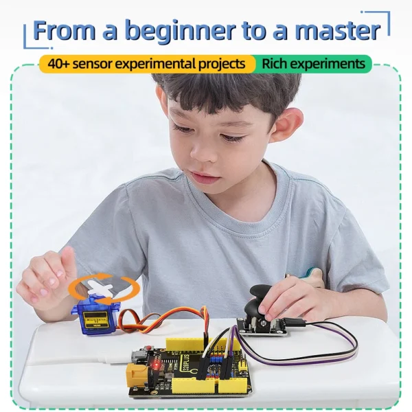 Keyestudio UNO R3 40Project Professional Starter Module Kit with Online Tutorial Compatible with Arduino IDE DIY Electronic Kit - Image 6