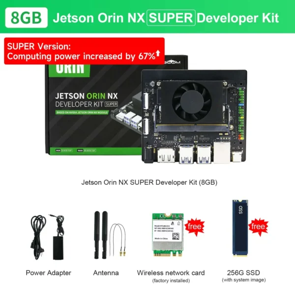 [8GB-DeveloperKit] Jetson Orin NX Developer Kit Super Version with 117/157TOPS Computing Power For Embedded Edge Systems 8GB/16GB RAM Deep Learning