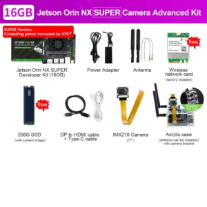 [16GB-CameraKit] Jetson Orin NX Developer Kit Super Version with 117/157TOPS Computing Power For Embedded Edge Systems 8GB/16GB RAM Deep Learning