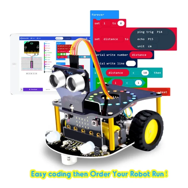 Keyestudio Microbit V2 Robot Car Kit for BBC Microbit V2 Smart Cars for Makecode & Micropython Programming Kids STEM Toys - Image 4