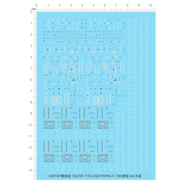 1/350 USN F-35 Lighting II Carrier-based Fighter Model Marking Water Slide Decal
