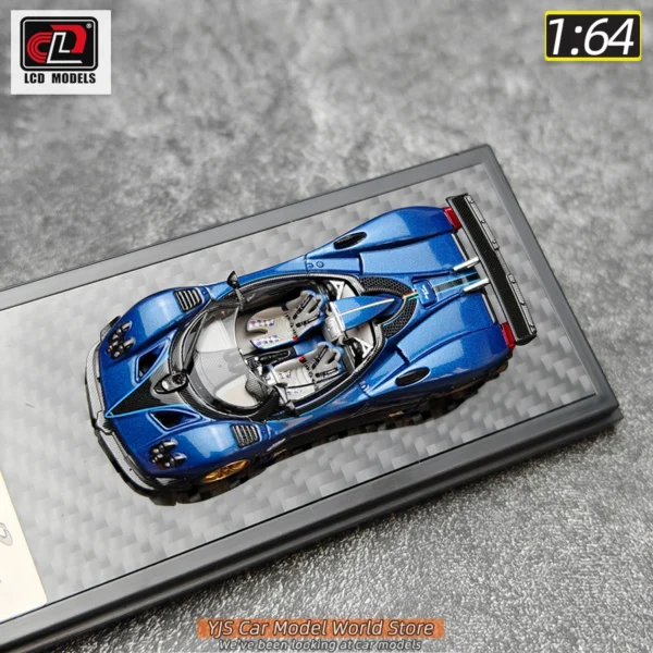 WHITE: LCD diecast model 1:64 scale Zonda HP new car model for static decorative items to give to friends as a holiday gift colle - Image 2