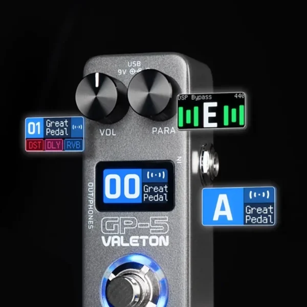 Valeton GP-5 Electric Guitar Integrated Effect Device Processor/NAM&IR Loader Supports Loading Enclosure Third-party IR Files - Image 5