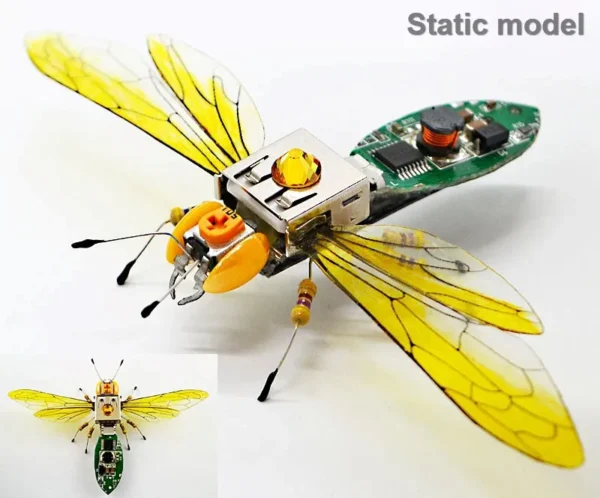 [Wasp static] STEAM DIY Robotic Insects Science Invention Electronic Animal for School Competition Non-soldered DIY Kit Stem Toys Robot Animal