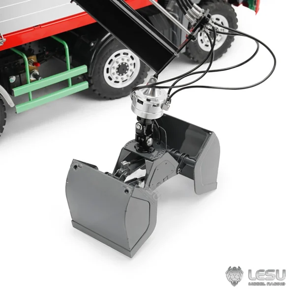 Clamshell Grab Bucket for Tamiya 1/14 RC Truck Unloading Rotating Shell Bucket 1:14 RC Tractor Trailer Excavator LESU DIY Parts - Image 2