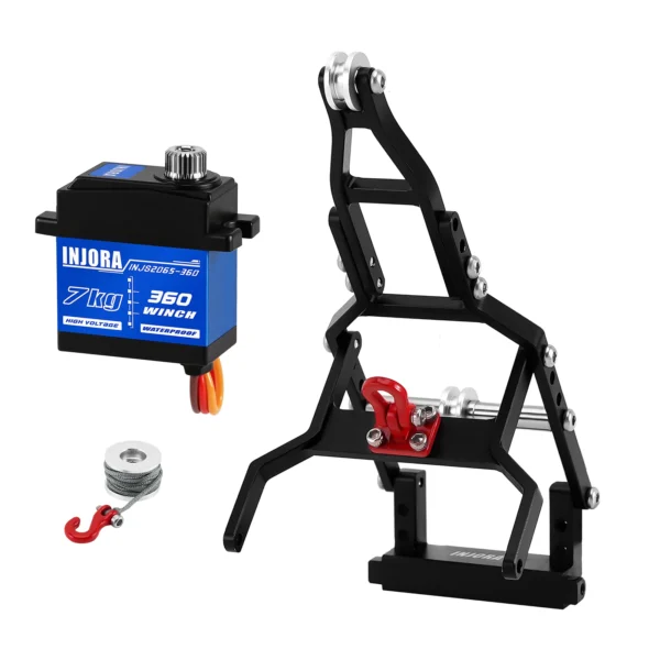 [Complete Set] INJORA INJS2065-360 Waterproof 7KG Winch Servo & Tow Truck Crane Kit for 1/18 TRX4M